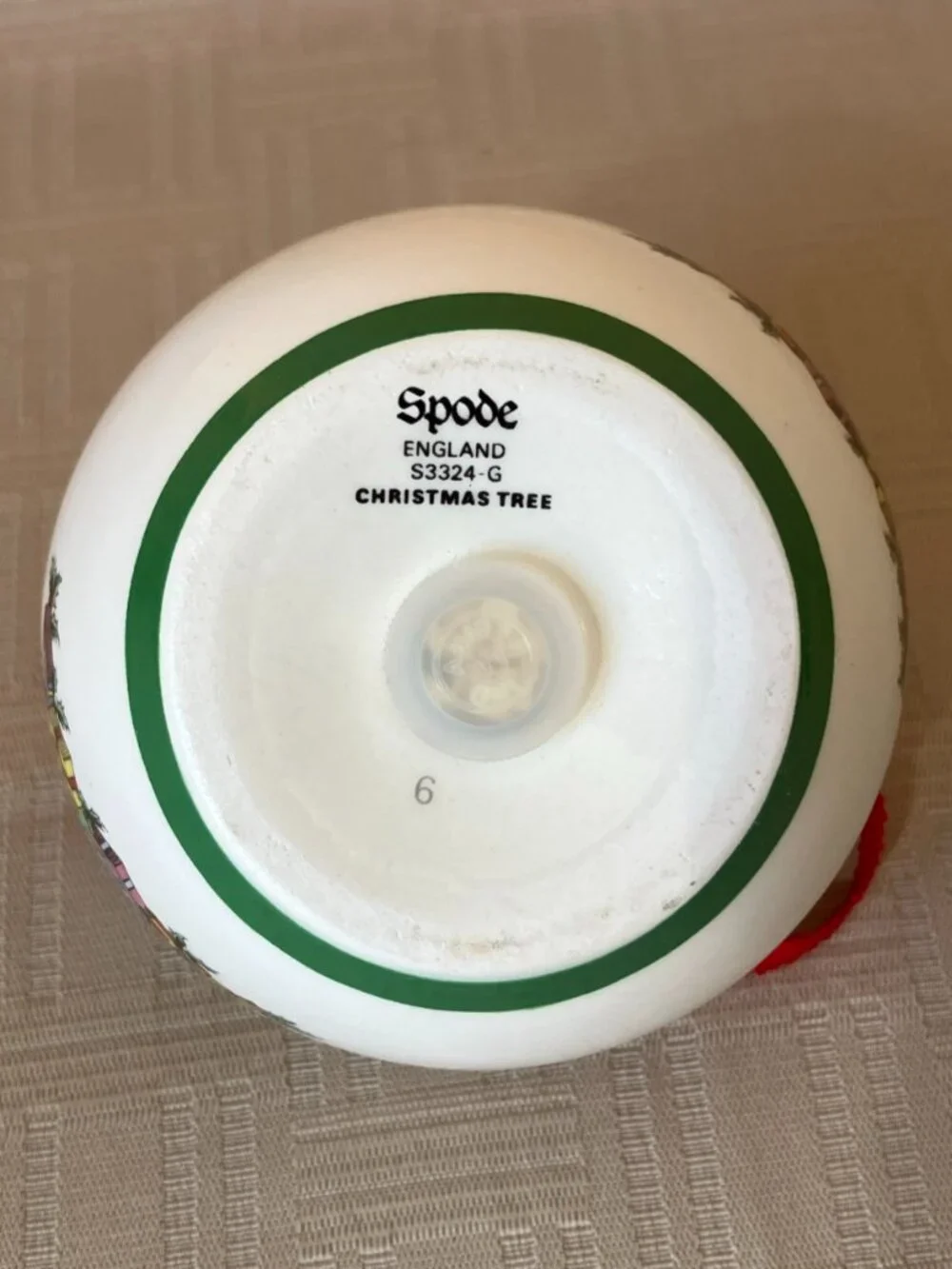 Vtg 1982 SPODE CHRISTMAS POTPOURRI BALL SPHERE ORNAMENT ENGLAND S3324-G